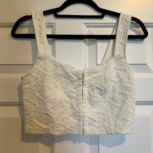 White lace crop top. Like new.